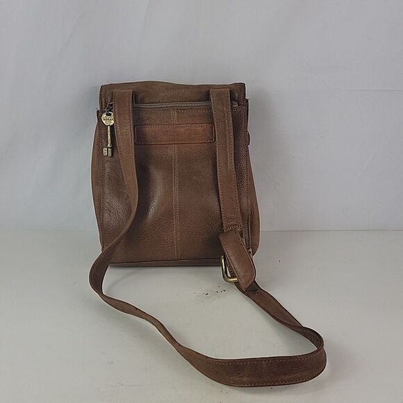 Fossil Messenger Leather Unisex Crossbody Bag - Picture 8 of 15